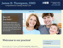 Tablet Screenshot of jamesthompsondental.com